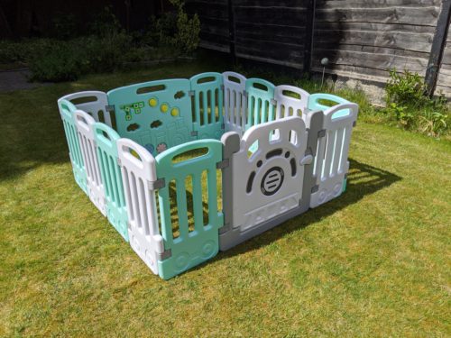Baby Playpen with Gate and Activity Panel photo review